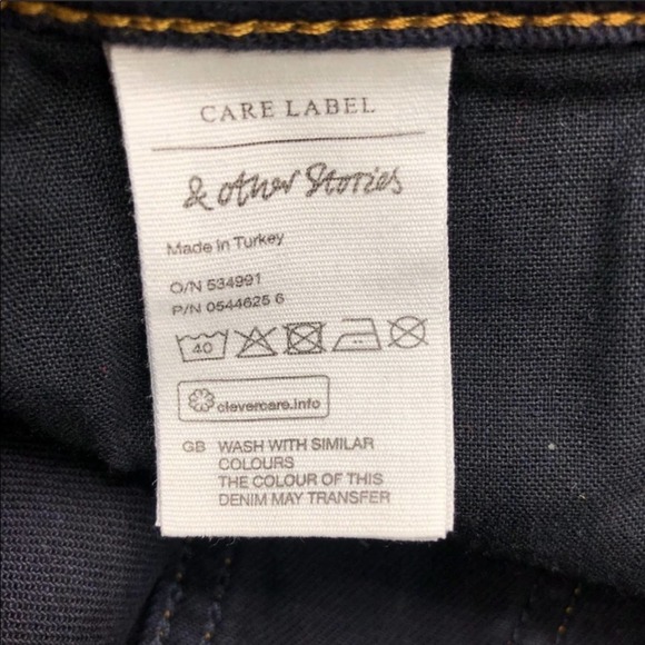 & Other Stories Dark Denim Cut Off Shorts - Picture 6 of 7